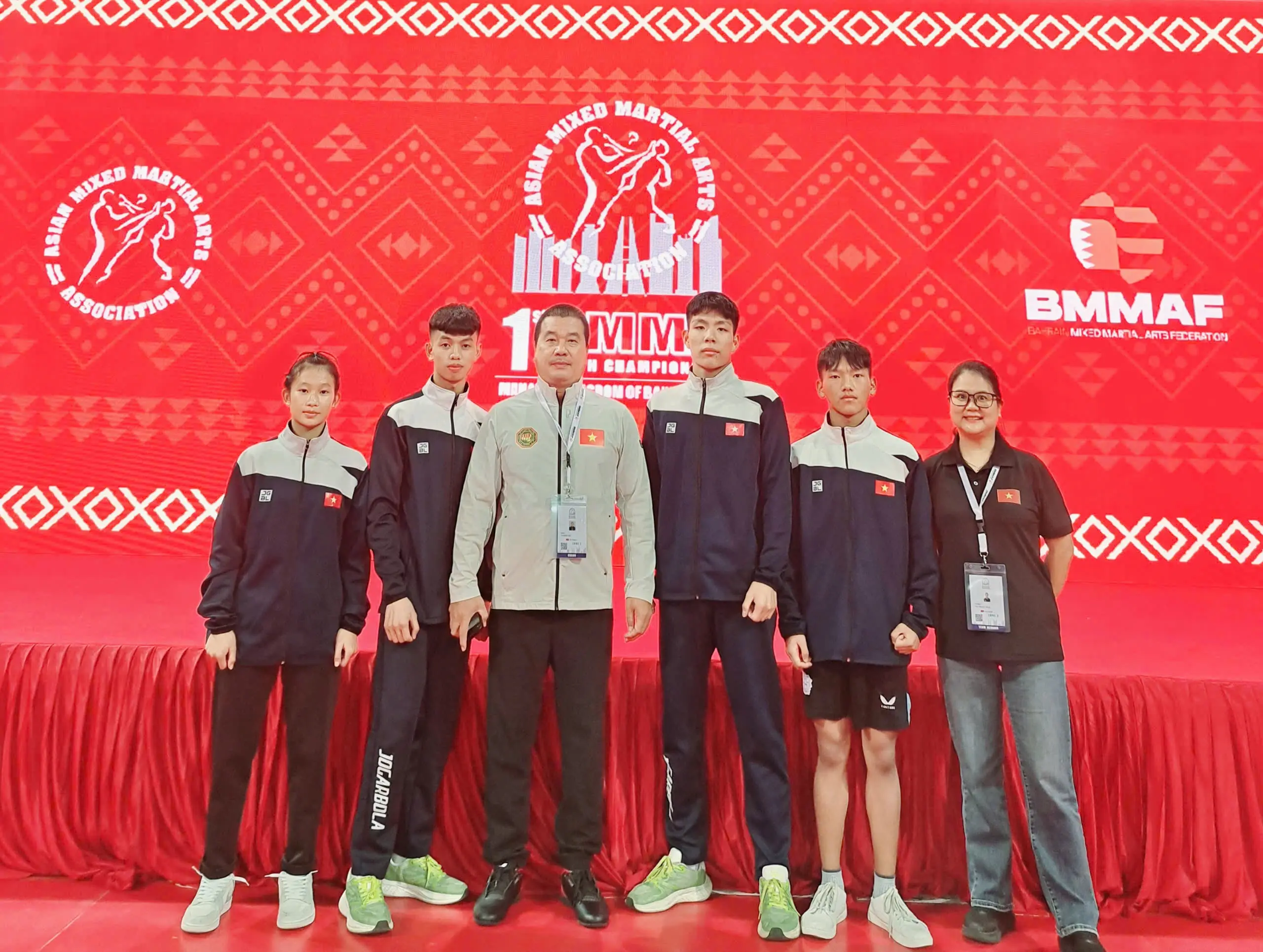 MMA fighters in action